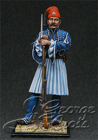 HQ PAINTED MINIATURE  Greece, Army of King Otton. Mani Light Infantry Battalion, Private, 1838