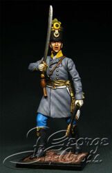 HQ PAINTED MINIATURE  Austria-Hungary. Line Infantry. Hungarian Regiments, Fusilier Company 1805-14. Officer