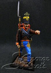 HQ PAINTED MINIATURE  Austria-Hungary. Line Infantry. Grenz Infantry Regiments  1809-14. Non-commissioned Officer