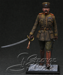HQ PAINTED MINIATURE  Balkan and Greco-Turkish Wars. Hellenic Army. Officer Salutes in London 19 July 1919. Celebration of the end of WWI