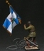 HQ PAINTED MINIATURE  Balkan and Greco-Turkish Wars. Hellenic Army. Officer Standard Bearer. Macedonian Front, 1917