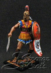 HQ PAINTED MINIATURE  Archaic and Classical Greece. +Hoplite. 5th c. BC