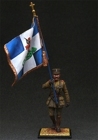 HQ PAINTED MINIATURE  Balkan and Greco-Turkish Wars. Hellenic Army. Standard Bearer in Paris 14 July 1919. Celebration of the end of WWI