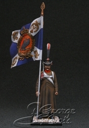 HQ PAINTED MINIATURE  Russia of Alexander I.  +The Regular Infantry 1812-14. Ensign - bearer