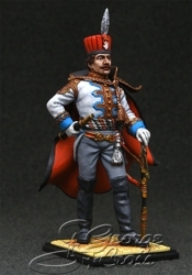 HQ PAINTED MINIATURE  Lambros Katsonis, Greek Colonel and Knight of Russian St. George Order, 1790
