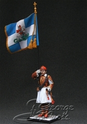 UNPAINTED KIT (disassembled).  Modern World. Greece.  Presidential Guard. Standard-bearer of Evzones in Full Dress