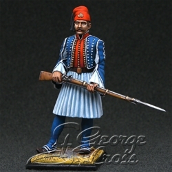 HQ PAINTED MINIATURE  Greece, Army of King Otton. Ruomeli Light Infantry Battalion, Private, 1838