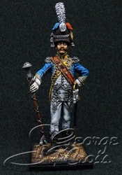 HQ PAINTED MINIATURE  Napoleon's France.  +3rd (Dutch) Foot Grenadiers Rgt. of the Imperial Guard 1810. Regimental Orchestra. Drum-major