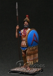 HQ PAINTED MINIATURE  Archaic and Classical Greece. +Athenian Hoplite. 5th c. BC