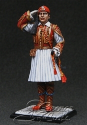 UNPAINTED KIT (disassembled).  Modern World. Greece.  Presidential Guard. Officer of Evzones in Full Dress
