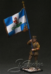 HQ PAINTED MINIATURE  Balkan and Greco-Turkish Wars. Hellenic Army. 33rd  Infantry Regiment, Standard Bearer, 1921