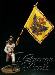 Austria-Hungary. Line Infantry. German Regiments, Fusilier Company 1805-14. Battalionl Banner. KIT