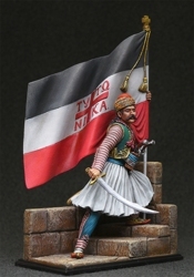 UNPAINTED KIT (disassembled).  The Greek War of Independence 1821-29.  Nikolakis Mitropoulos raising his flag at Salona