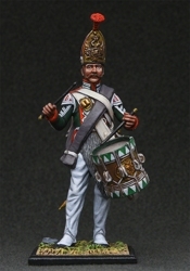 HQ PAINTED MINIATURE  Russia of Alexander I.  Drummer of the Pavlovsky Guards Infantry Regiment in full dress, 1817.
