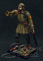 HQ PAINTED MINIATURE  Balkan and Greco-Turkish Wars. Hellenic Army. Evzone Battalion, Sergeant Trumpeter, 1922